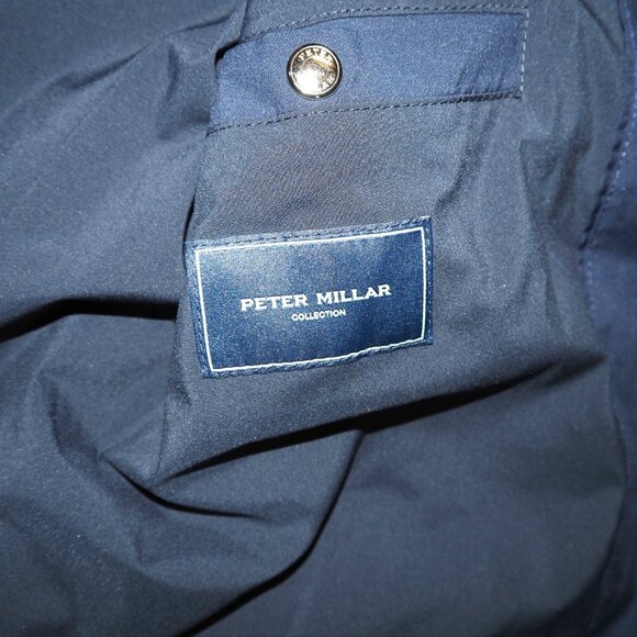 Peter Millar Discovery All Weather Field Jacket Men's L Navy Blue Full Zip Snap - Picture 9 of 14
